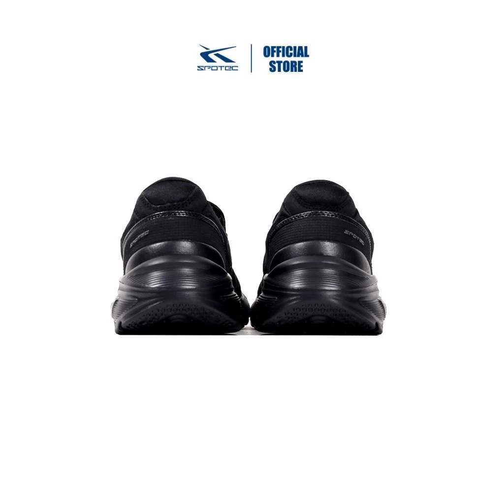 Spotec Walking Fiat Sepatu Sneakers Slip-On Hitam Hitam 4