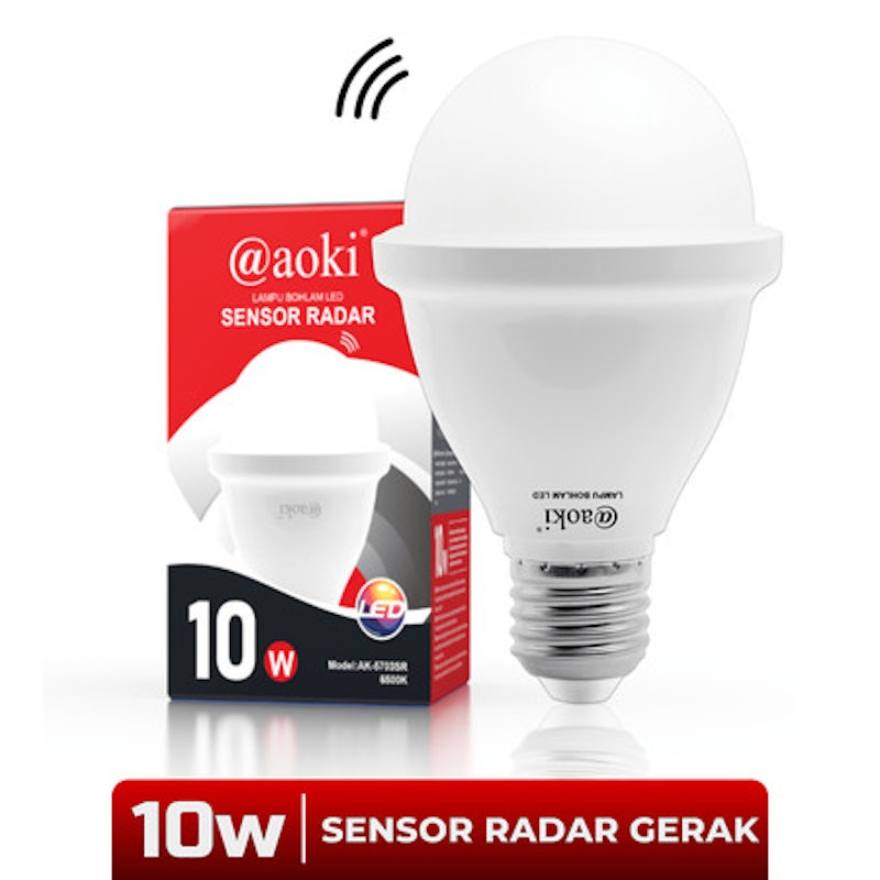 AOKI Lampu Bohlam LED Sensor Radar 10W 2