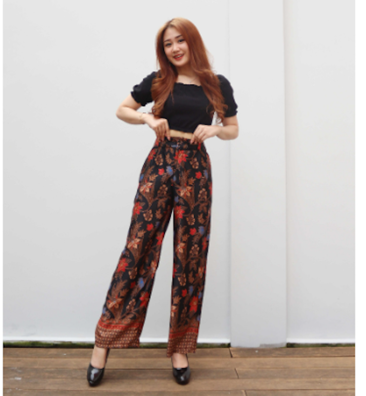 Celana Kulot Aruem Motif Boket Lily 5