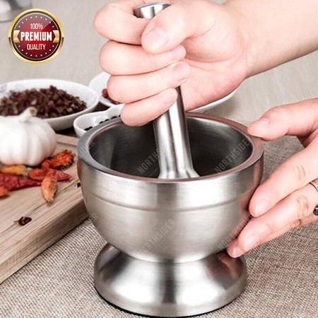  Mortar and Pestle Stainless Steel 304 Lumpang