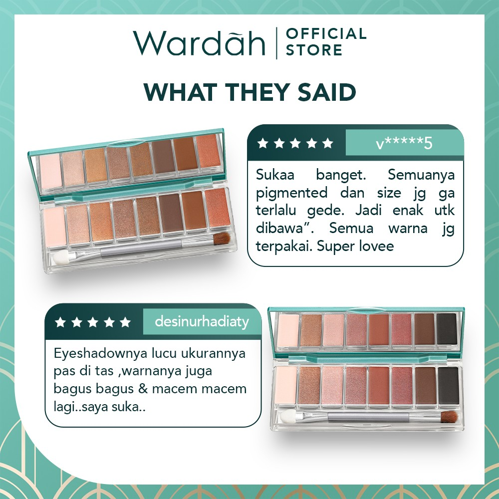 Paragon Technology and Innovation Wardah Exclusive Eyeshadow Palette Sunset Brown