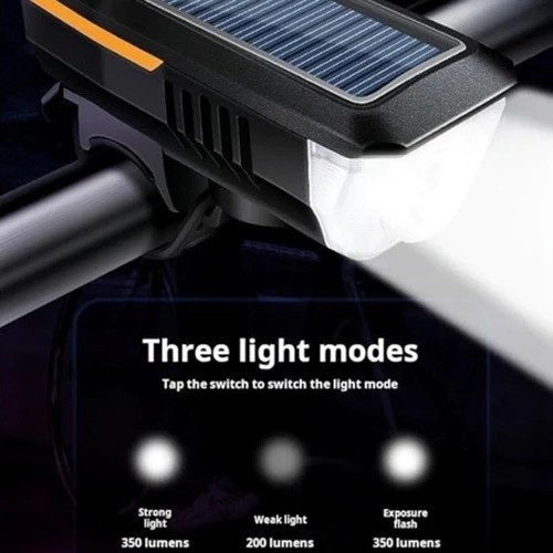  OFEEL Lampu Depan Sepeda Tenaga Surya Headlamp