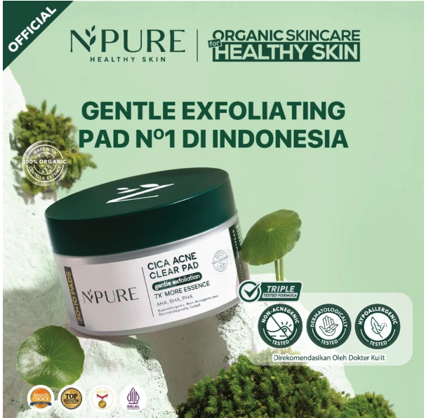 Penta Natural Kosmetindo N'PURE Cica Acne Clear Pad