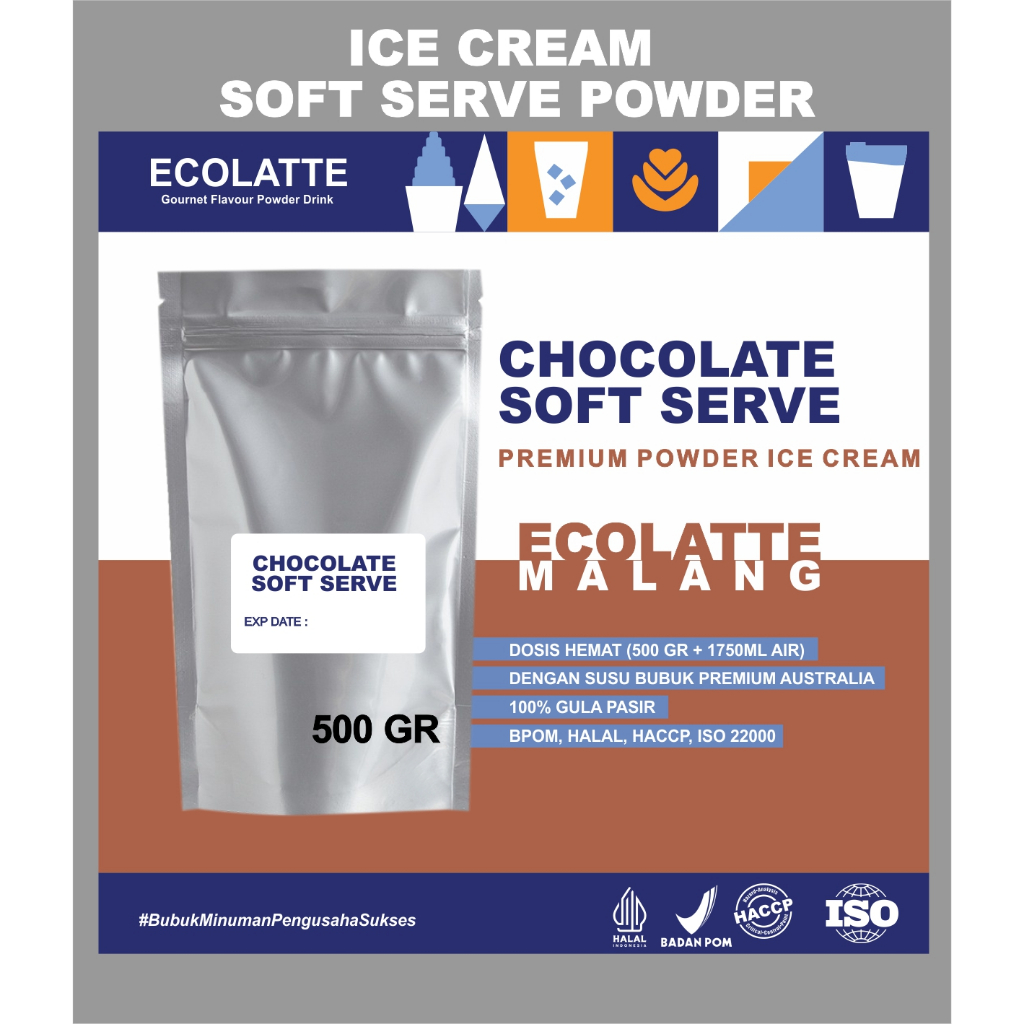 Santari Indo Pangan Ecolatte Soft Serve Powder Strawberry