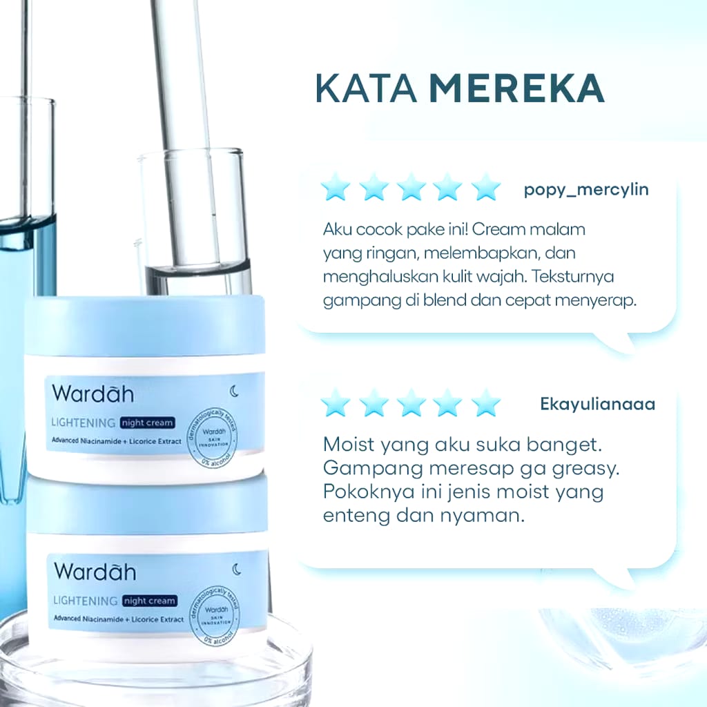 Paragon Technology and Innovation Wardah Lightening 5% Niacinamide + Allantoin Night Cream