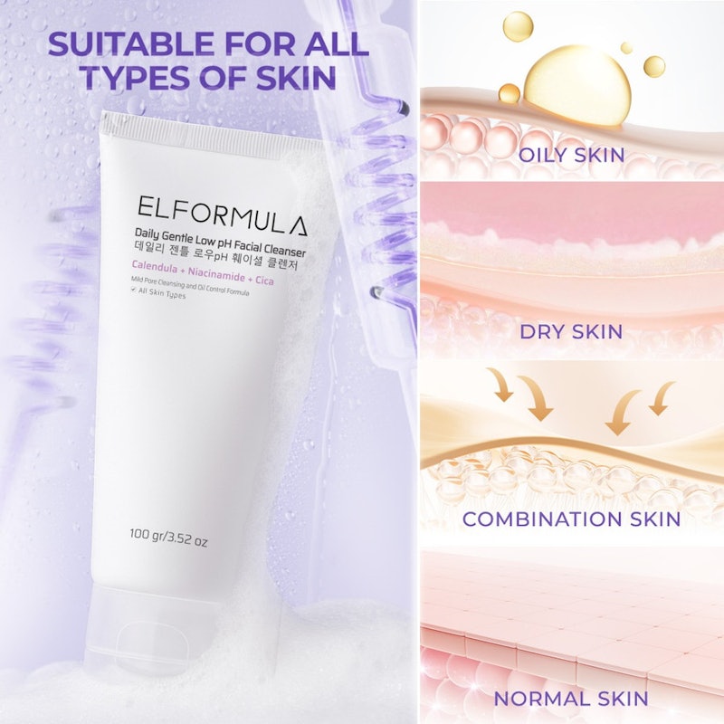 ELFORMULA Daily Gentle Low pH Facial Cleanser 3