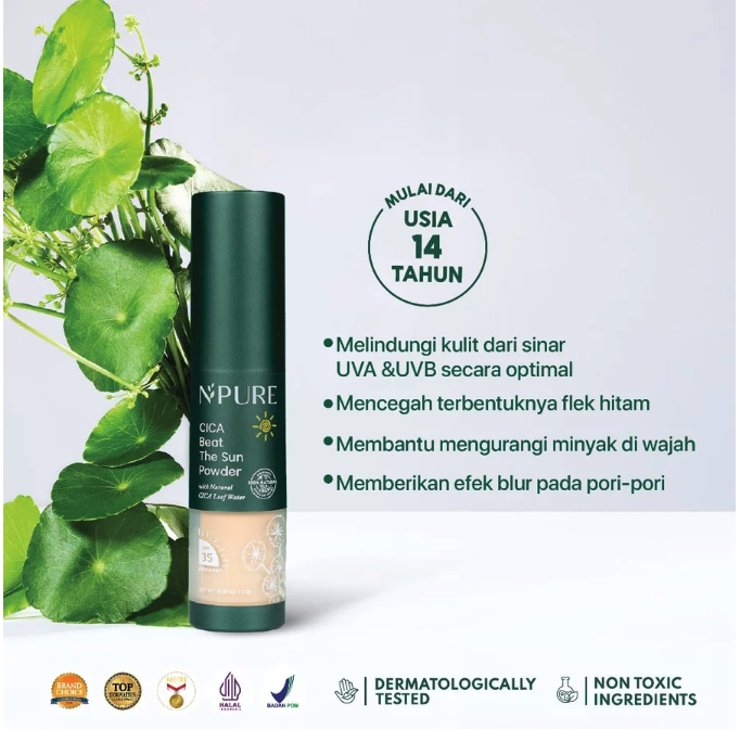 Penta Natural Kosmetindo N'PURE CICA Beat The Sun Powder