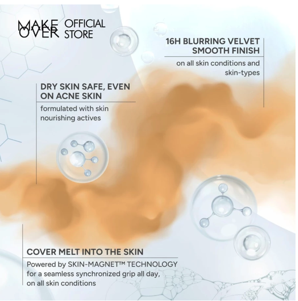 Paragon Technology and Innovation MAKE OVER Perfect Cover Powder Foundation 08 Honey