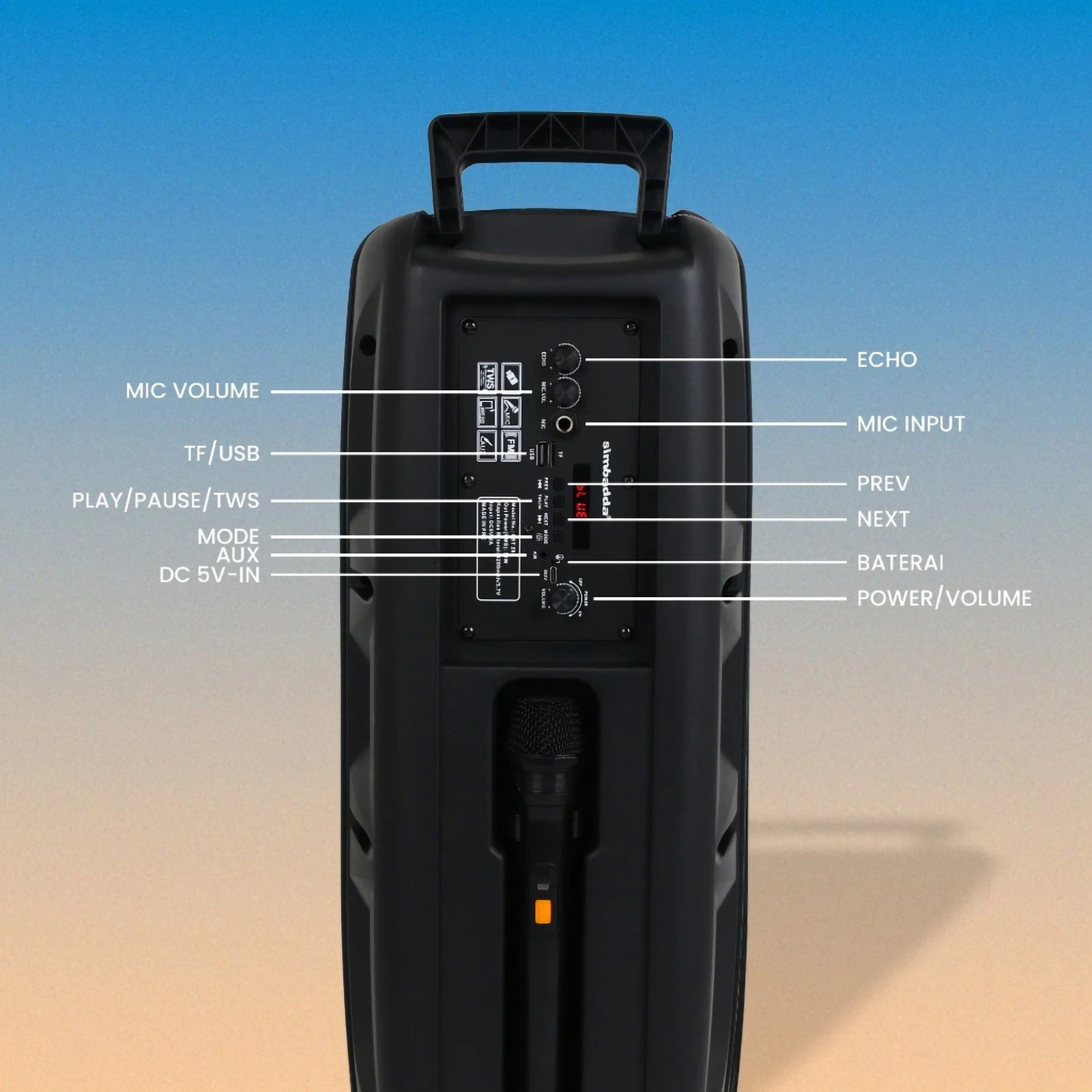 Simbadda Speaker Bluetooth Portable  4