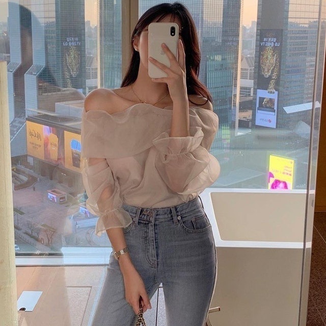 Organza Top Korean Blouse