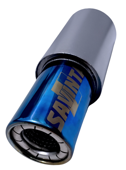 Knalpot Racing Mobil Bass Ujung Stainless Biru Inlet 2 inc 4