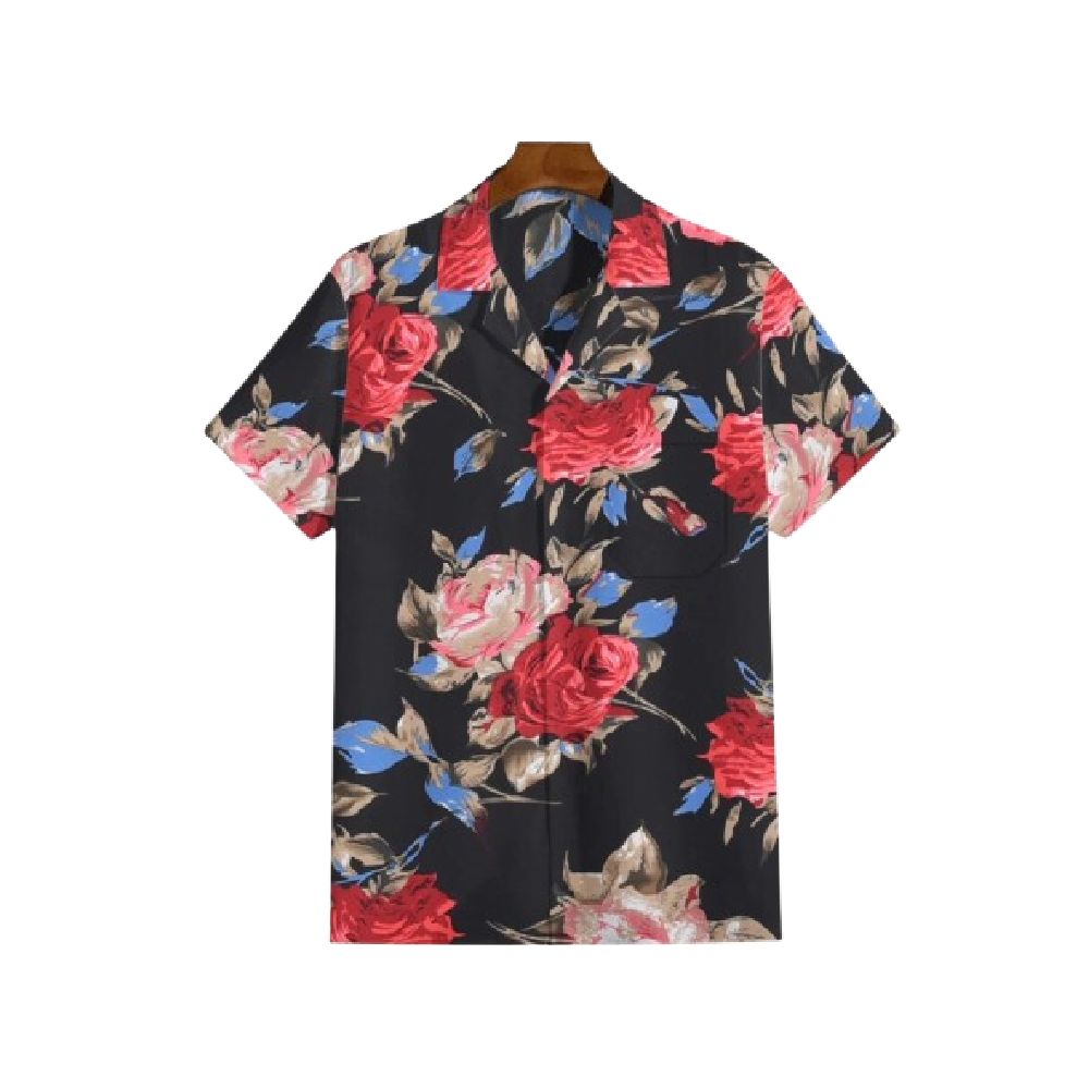 Tiagan99 Kemeja Pria Motif Floral Hawai ｜ 311B