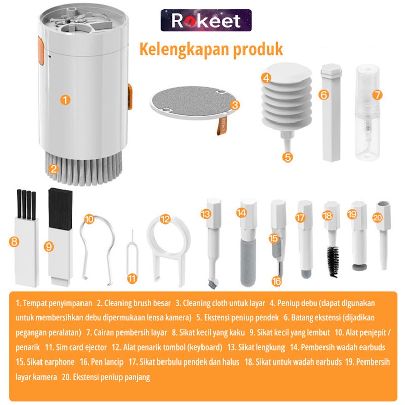 Rokeet Multifunctional 20 in 1 Cleaning Kit 2