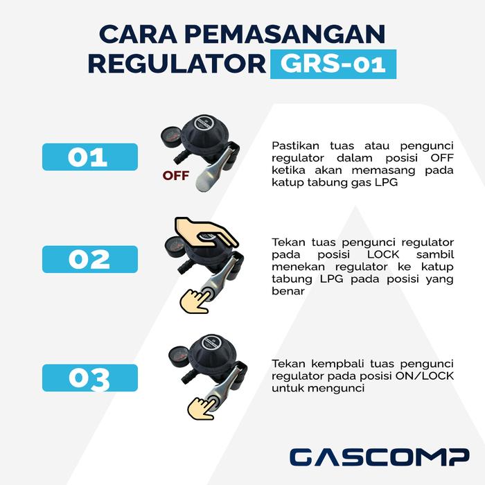 Cipta Gagah Perkasa Gascomp Regulator Gas Superlock GRS-01
