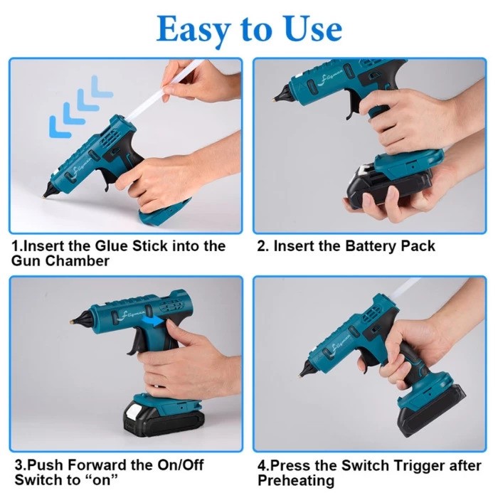 Fligman Cordless Hot Glue Gun Stick 4