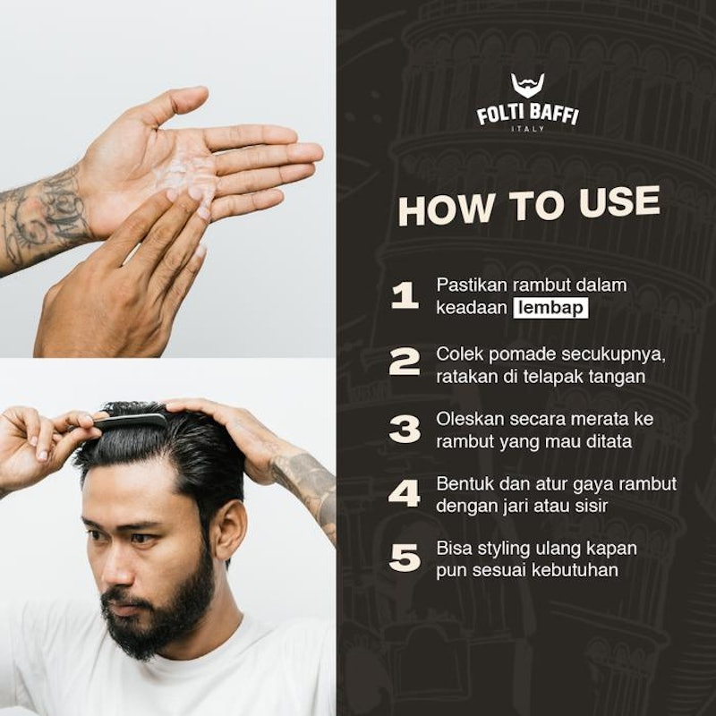 Folti Baffi Hair Nutrition Pomade Oil Based 7