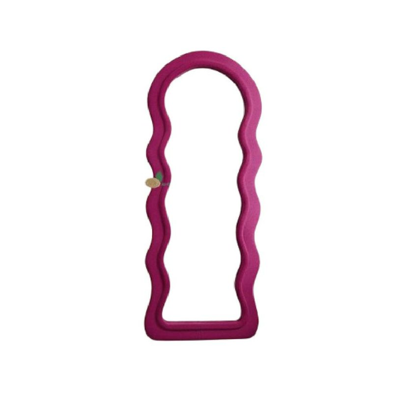ND Decoration Standing Mirror Wavy Arch Beludru 1
