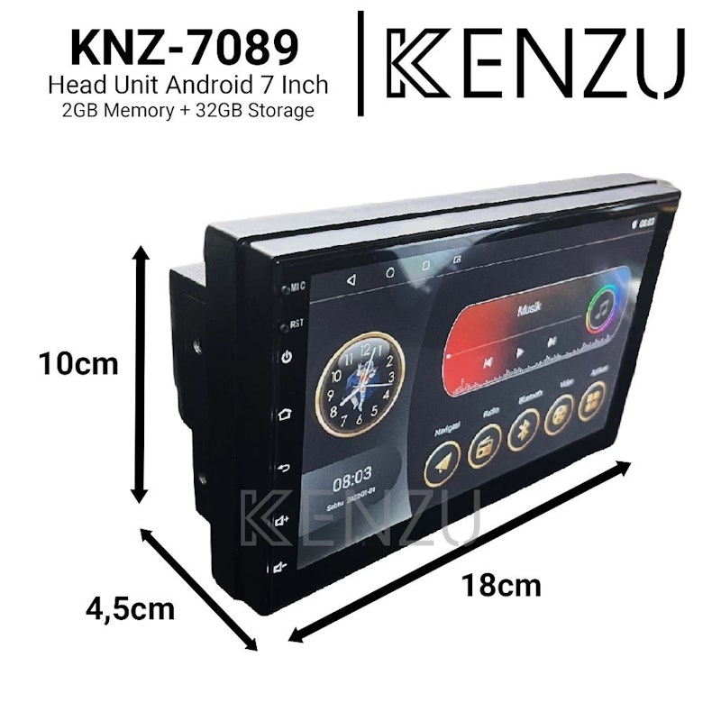KENZU Head Unit Android 7" RAM 2+32G 4