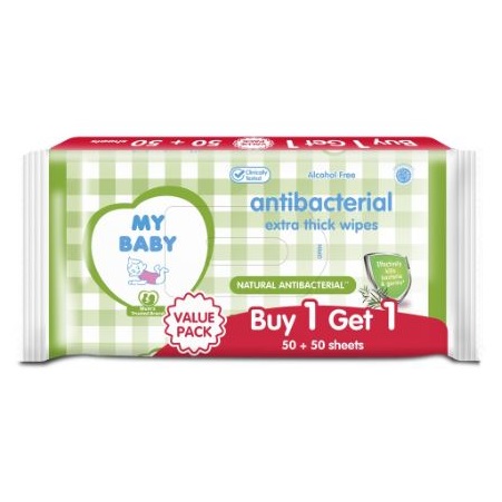 Barclay Products MY BABY Antibacterial Extra Thick Wipes
