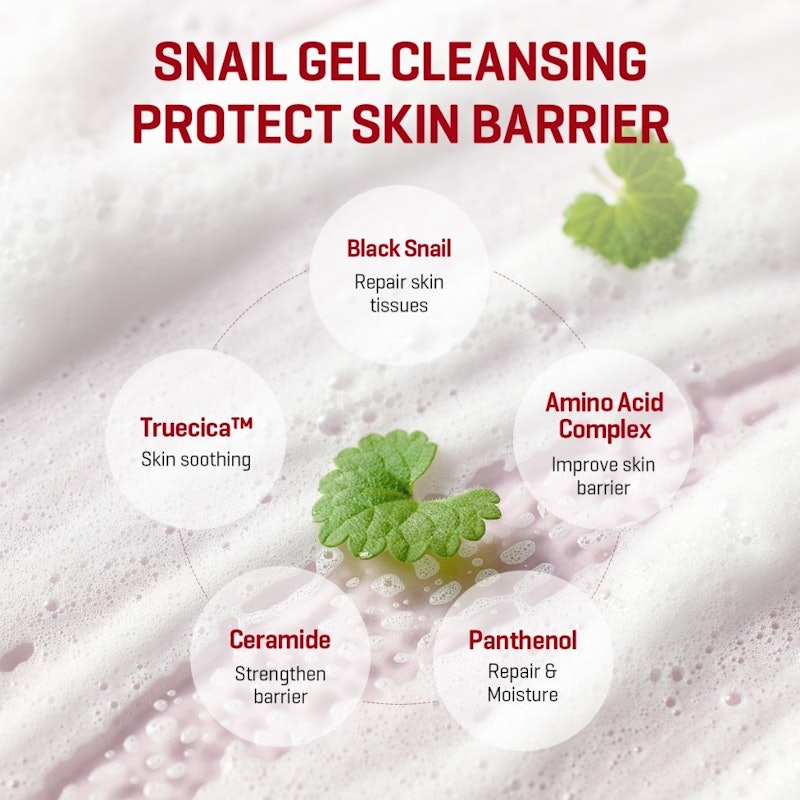 Snail Truecica Miracle Repair Low pH Gel Cleanser 3