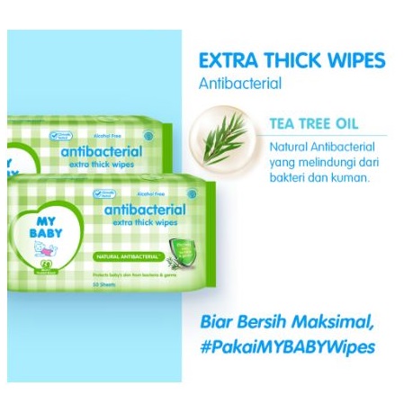 Barclay Products MY BABY Antibacterial Extra Thick Wipes