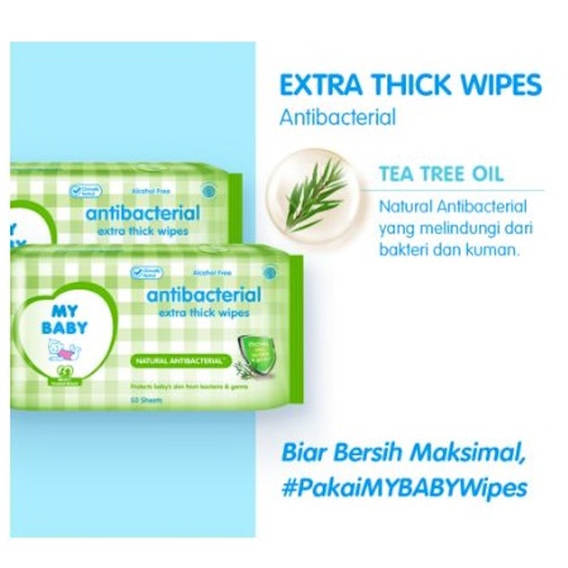 MY BABY Antibacterial Extra Thick Wipes 3