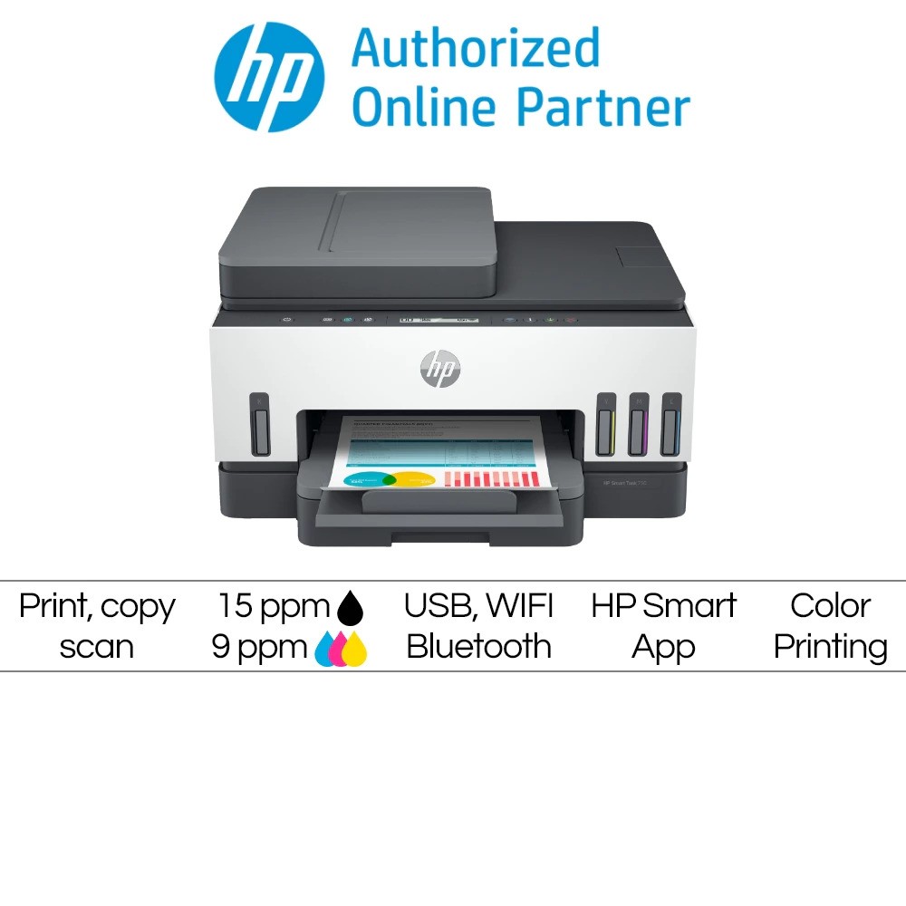 HP Smart Tank 750 Wi Fi All-in-One Printer with ADF