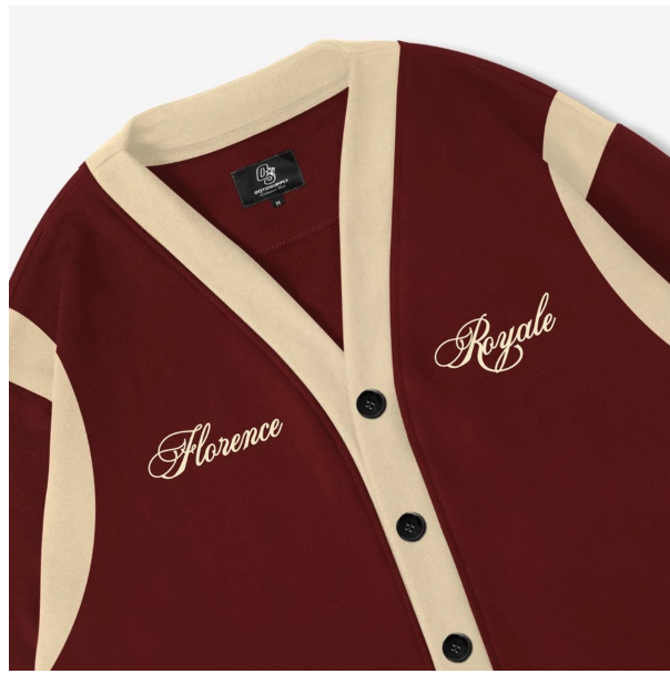 OOTDSUPPLY Cardigan Florence Maroon Cream 4