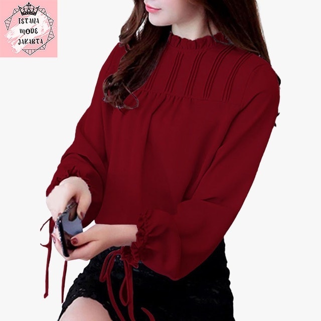  Istana Mode Jakarta Korean Style Blouse Lengan Panjang