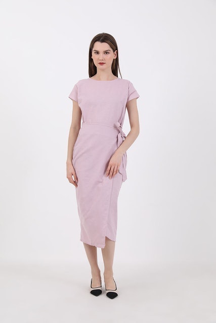 Sofia Kalula Side Tie Dress Pink Dope