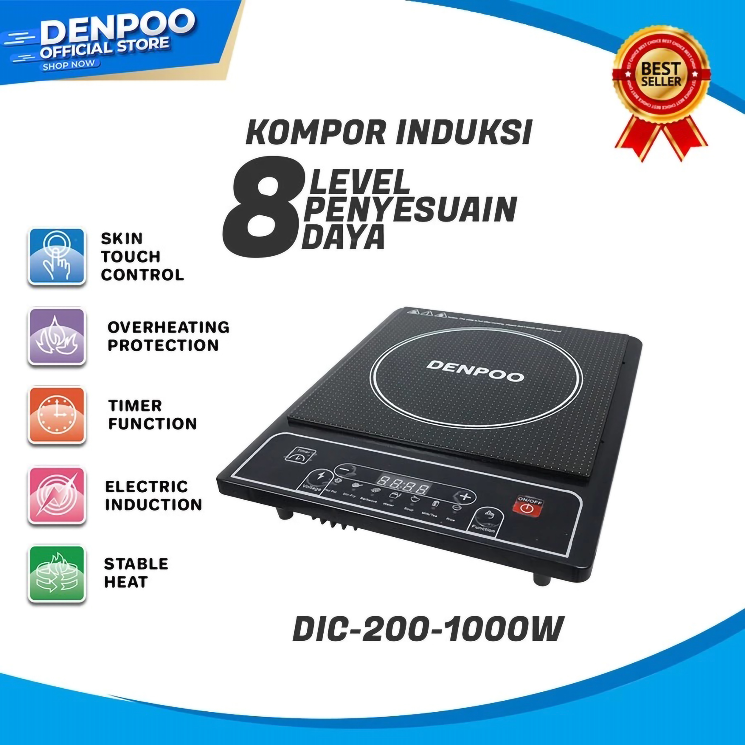 Denpoo Mandiri Indonesia Denpoo Kompor Induksi  DIC 200-1000