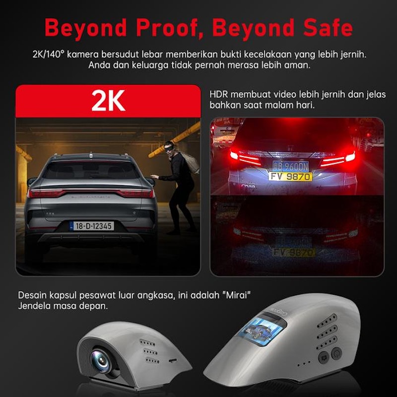 Cargoos Dashcam 2K 3