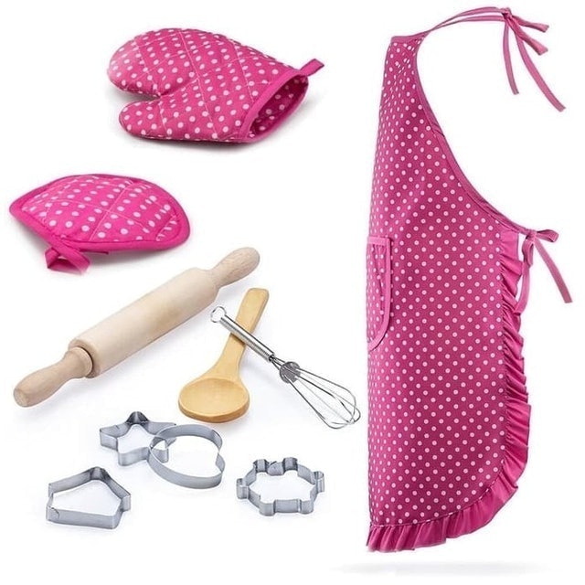 Deluxe Chef Set Pink Apron