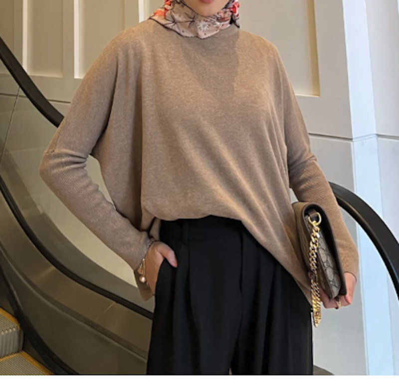 GONEGANI Oversize Batwing Sweater 5