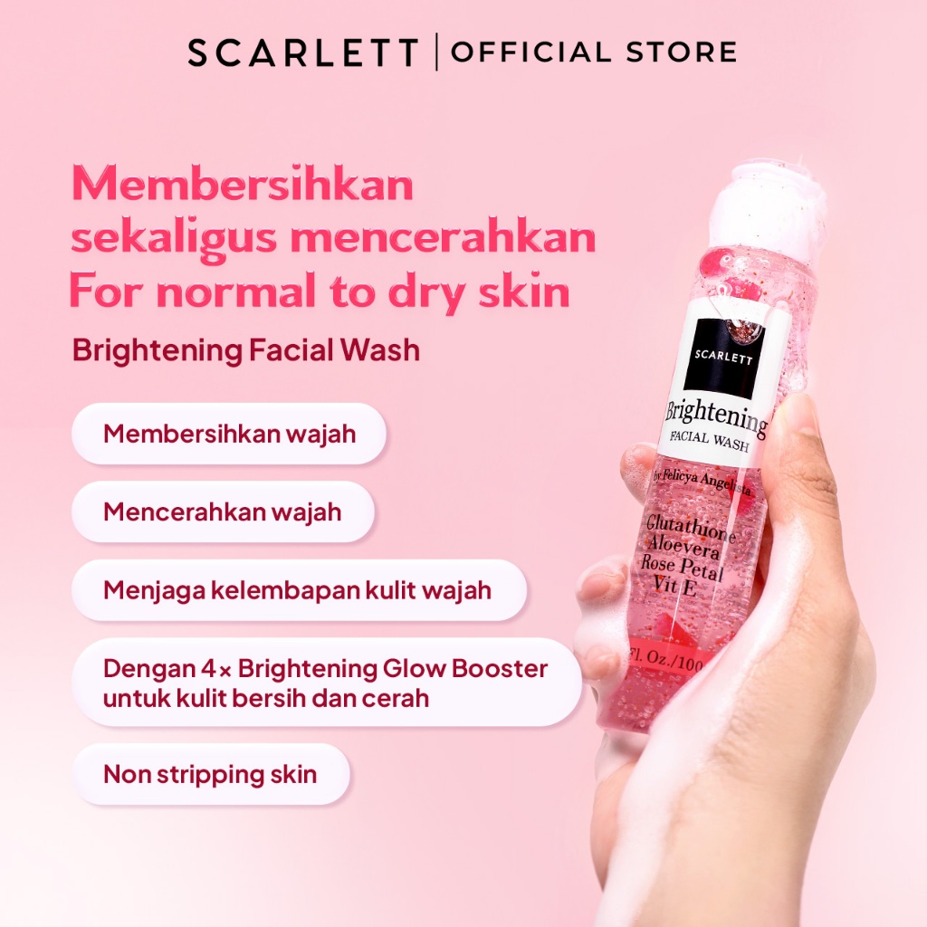 Opto Lingkar Sejahtera Scarlett Whitening Brightening Facial Wash