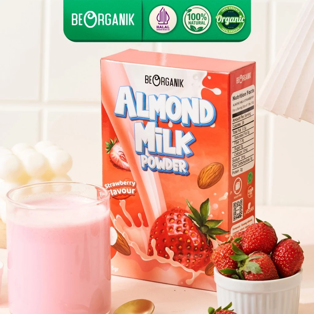 Beorganik Beorganik Almond Milk Powder Strawberry