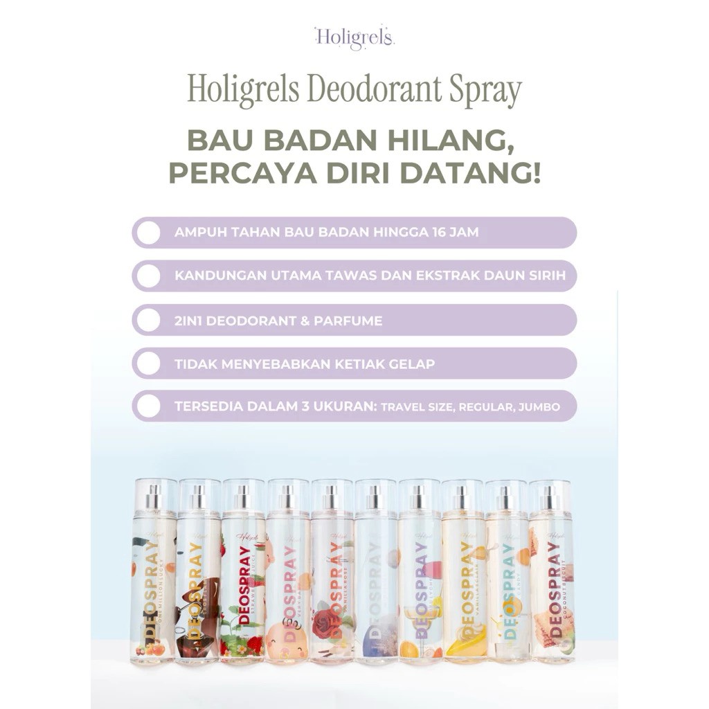 Holigrels Deo Spray Coconut Biscuit 