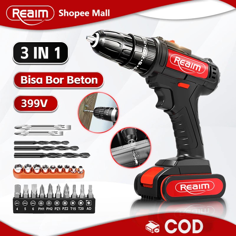 Reaim Cordless Electric Drill 298V 5