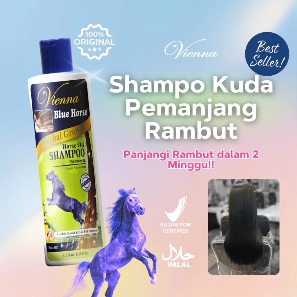Cakra Daya Makmur Vienna Blue Horse Shampoo Herbal Growth