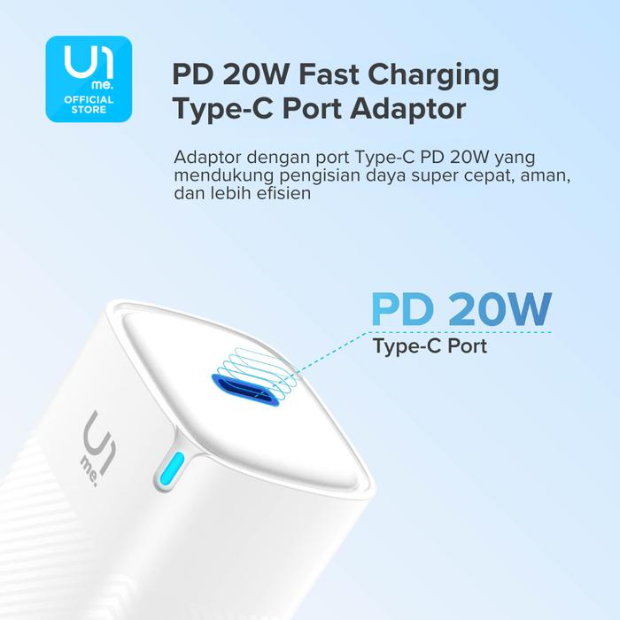  U1me. Power Charger PD20W with MFI Cable