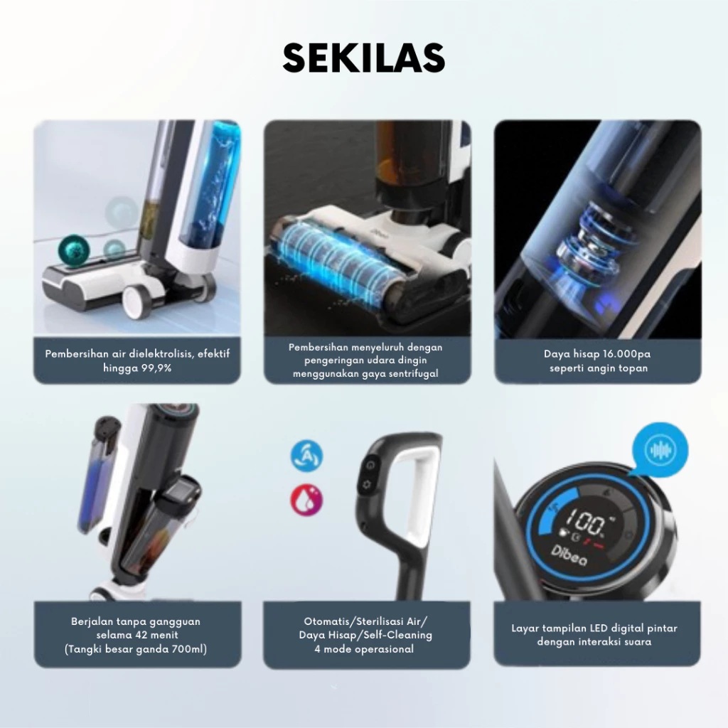 Indotara Persada DIBEA Smart Vacuum Cleaner and Floor Washer HC26
