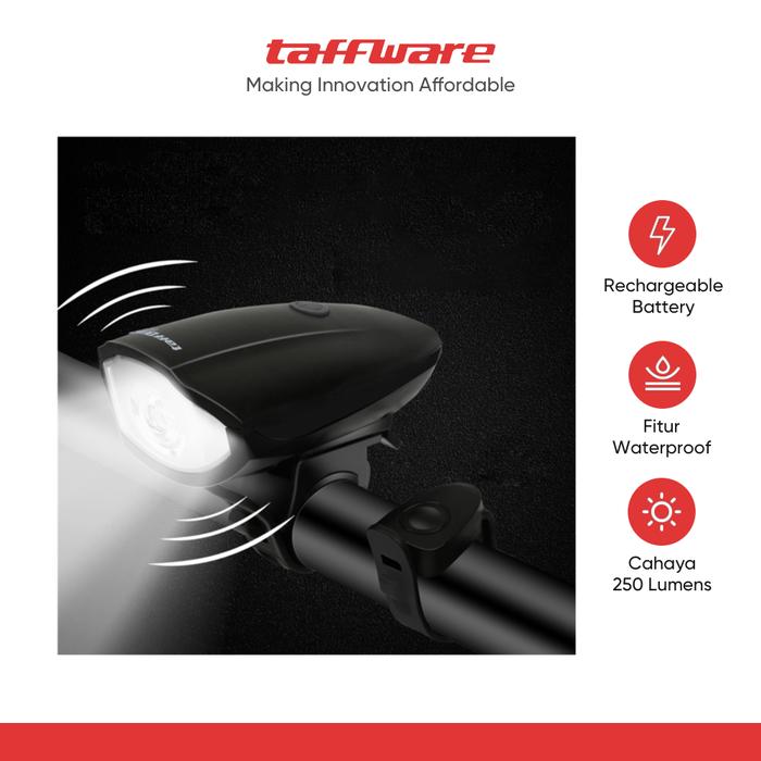 Jakarta Digital Nusantara TaffLED Lampu Depan Sepeda 7588