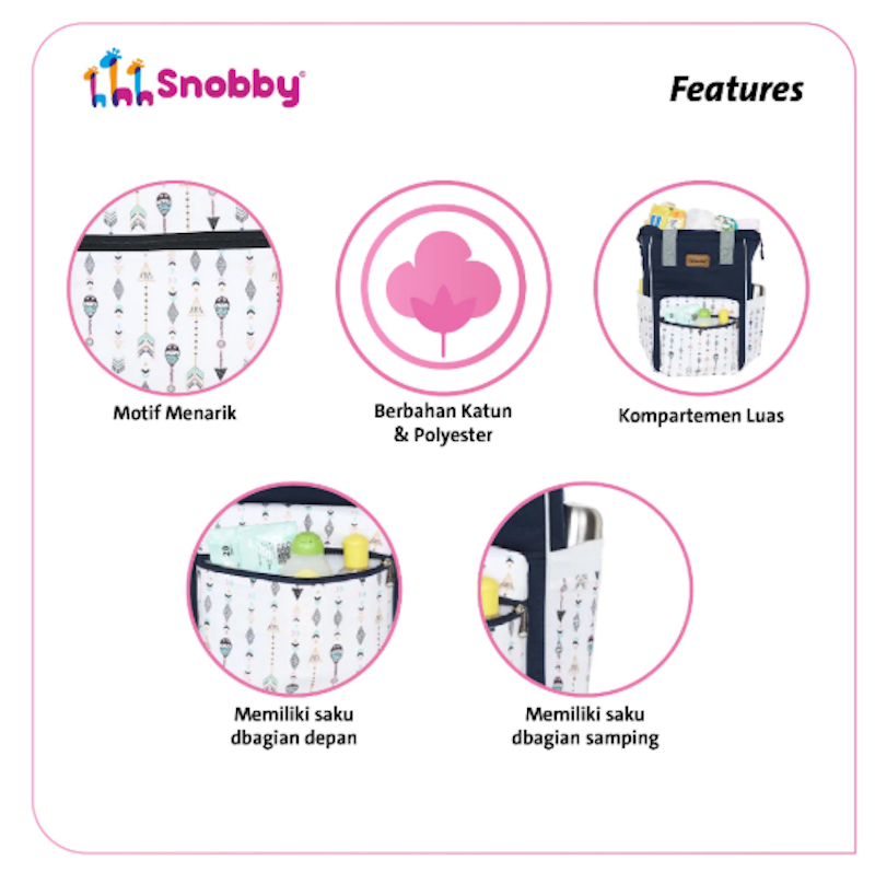 Snobby Flechi Diaper Bag Saku Print 3