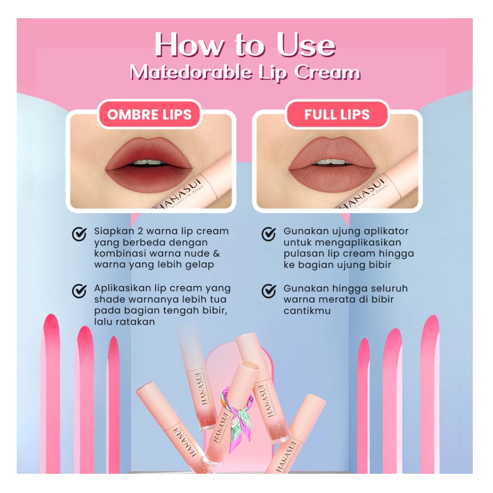 Eka Jaya Internasional Hanasui Mattedorable Lip Cream 11 Brick