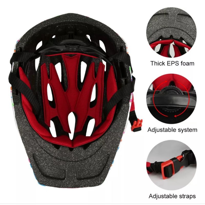  Ftiier Helm Sepeda Anak Full Face 2 in 1