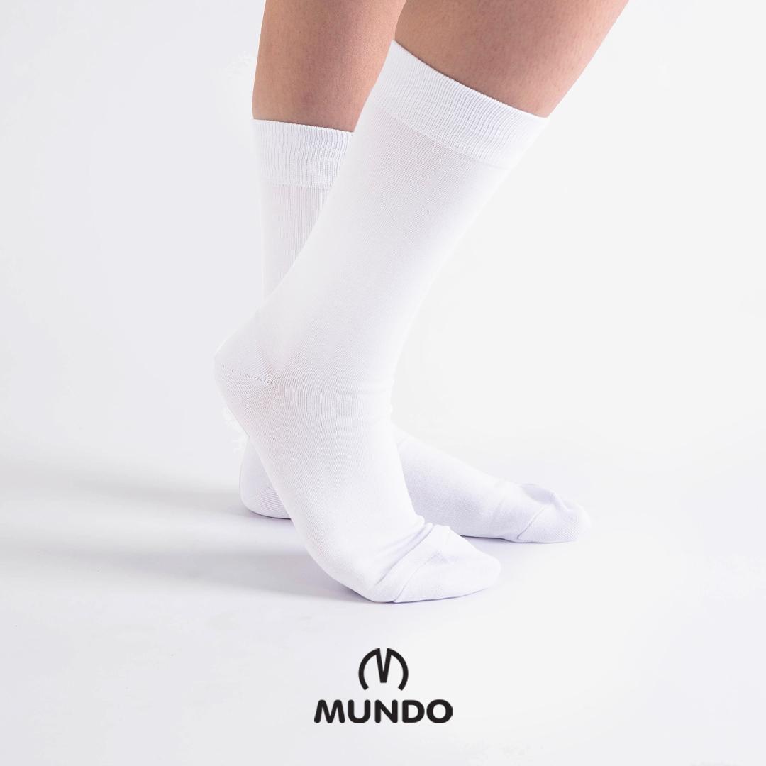 MUNDO School Sock Basic Knee White 4