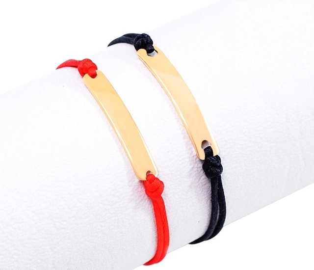 Gelang Emas Tali Plat Engrave Gold 17K 