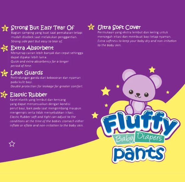 Aman Indah Makmur Fluffy Baby Pants M