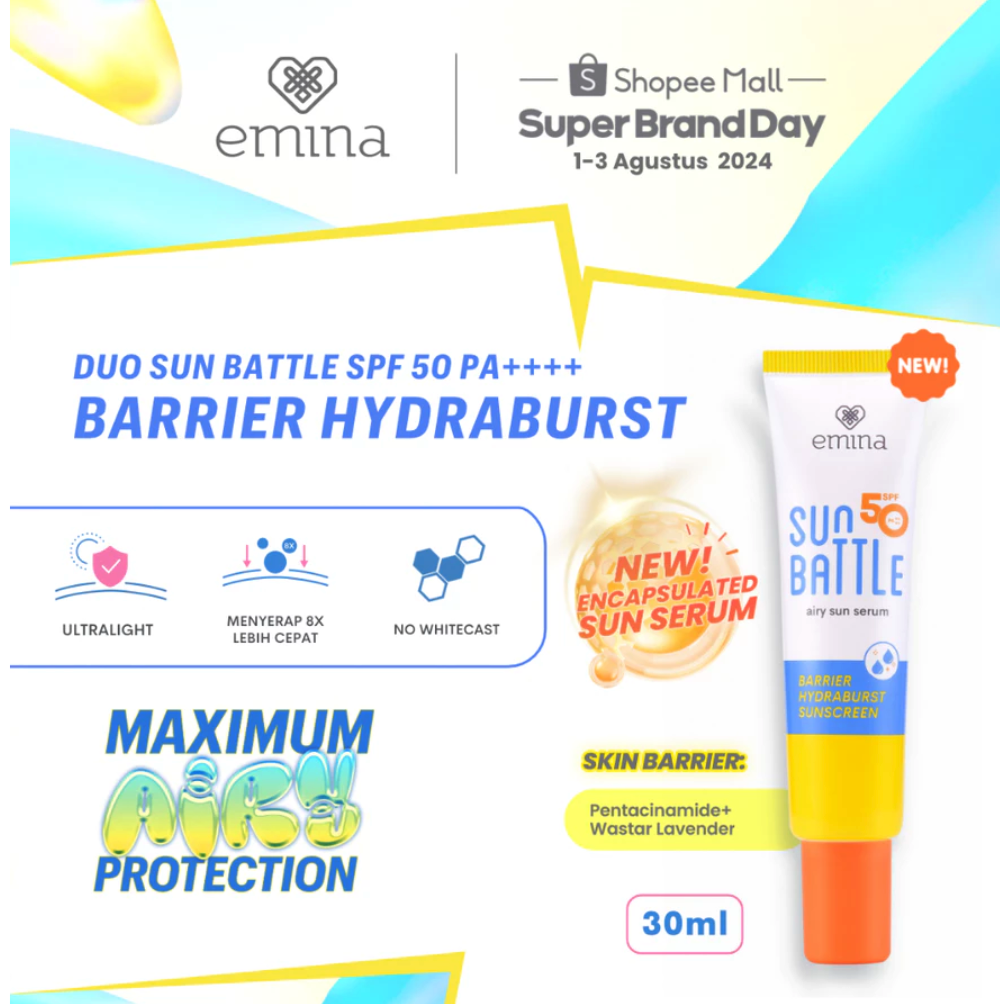 Paragon Technology and Innovation Emina Sun Battle Barrier Hydraburst Sunscreen SPF 50 PA++++