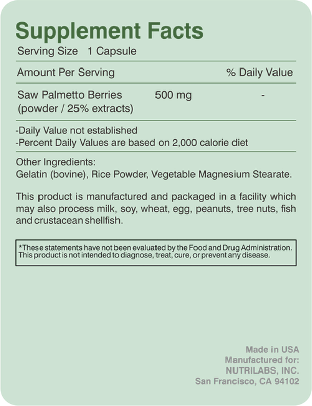Saw Palmetto 500 mg 3